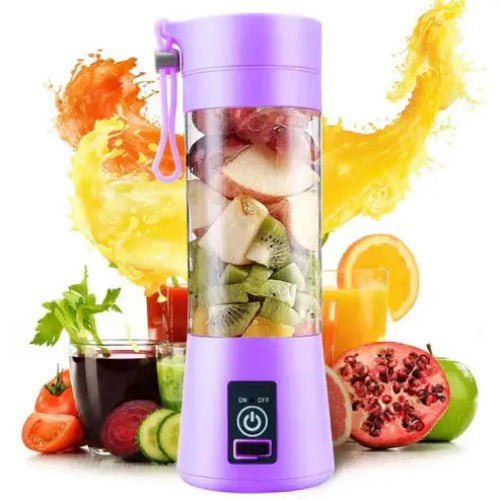 Outdoor picnic with personal juicer blender for fresh juice