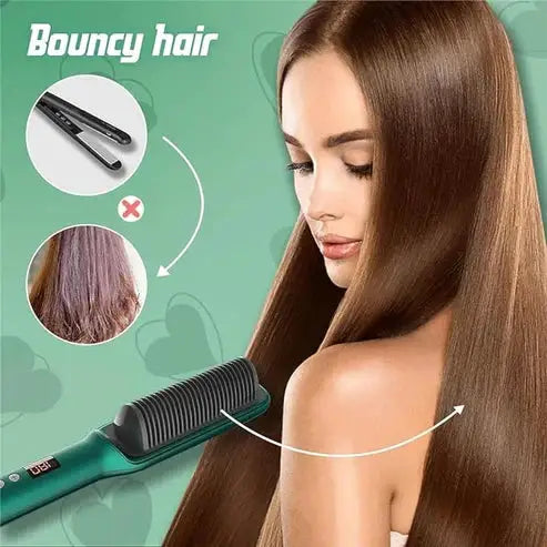 Hair Straightener Comb with anti-frizz technology
