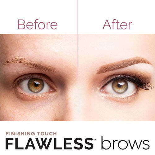 Before and after results with Flawless Brows Hair Remover