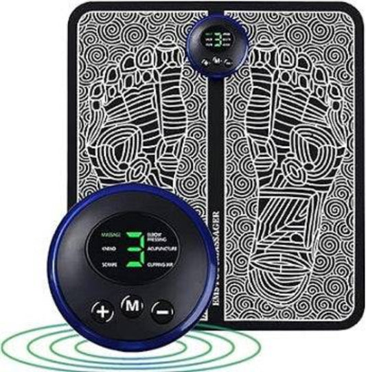 Foldable EMS foot massager mat – portable and USB rechargeable
