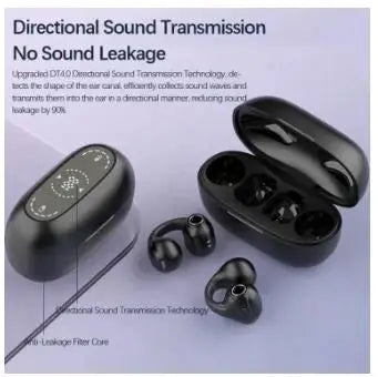 Calus CW10 Wireless Earbuds featuring directional sound transmission and anti-leakage design for immersive in-ear audio experience.