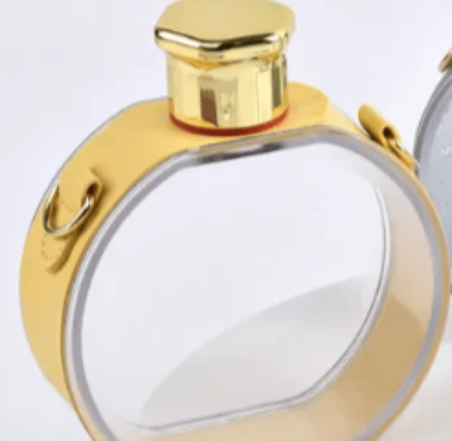 Elegant water bottle designed like a luxury perfume bottle