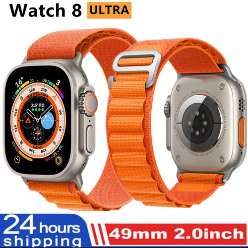 X8 Ultra Max Watch displaying multiple sports modes and step count