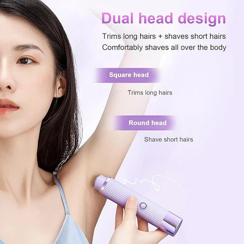 Personal using double head electric shaver for smooth shave