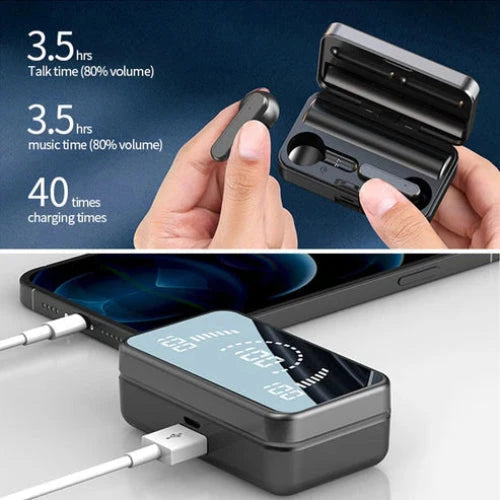 Wireless earbuds with noise isolation and Bluetooth