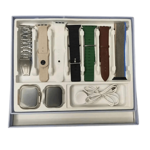 Front view of HM23 watch with sleek strap and touch screen