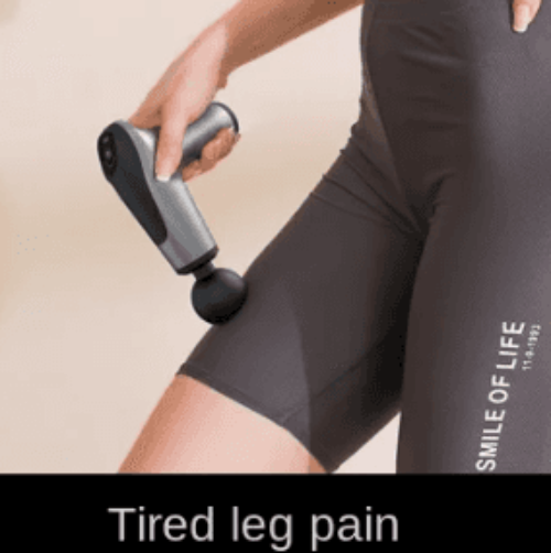 Powerful percussion massage gun used for post-workout recovery