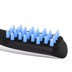 Infrared Hair Growth Comb with blue LED light tips designed to stimulate scalp circulation and promote hair regrowth. Ideal for thinning or dull hair.