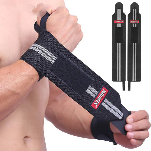Black boxing compression bandage wrapped around wrist for enhanced support and injury prevention.