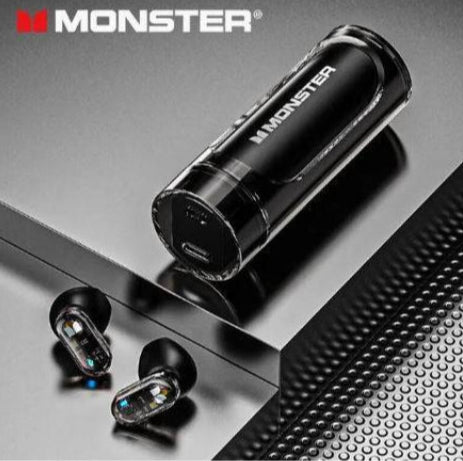 XKT13 wireless earbuds in black with LED battery indicator