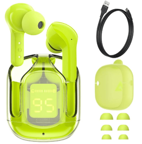 T6 Crystal Earphones showing active noise reduction and mic function