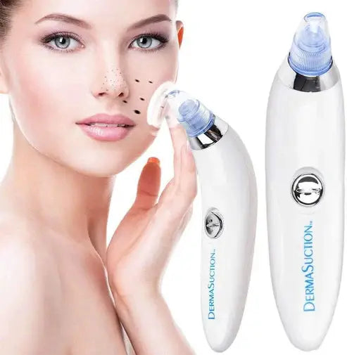 Close-up of skin care device cleaning clogged pores