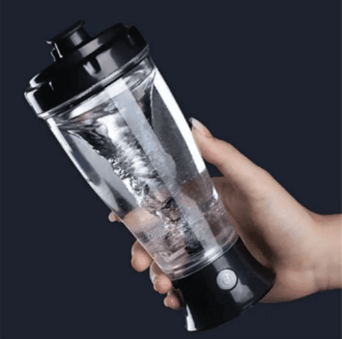 Rechargeable and portable protein shaker cup