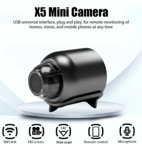 X5 Mini Camera side view – compact and portable