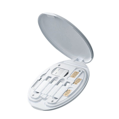 Multi-functional charging cable organizer in white color