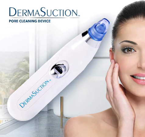 Pore Cleaner – Rechargeable Blackhead Remover Vacuum shown with blue suction tip and ergonomic design for deep pore cleaning in skincare routine.