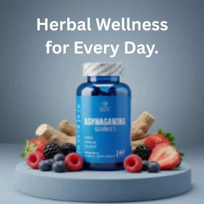 Ashwagandha herbal supplement for stress relief and wellness