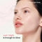 Bio-Collagen Real Deep Mask model with glowing skin, promoting hydrating sheet mask benefits for overnight skin revitalization and glow.