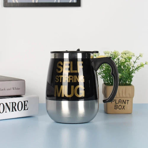 Smart stirring coffee mug – mess-free mixing on the go