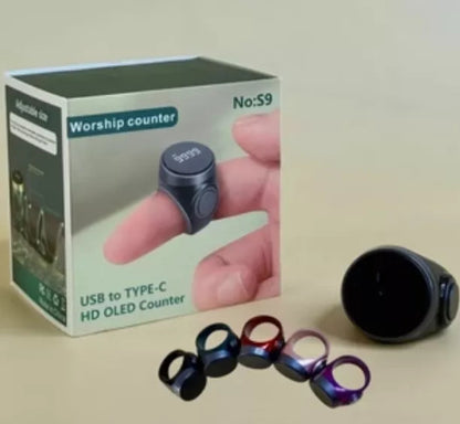 Product packaging with a finger counter and additional counters 