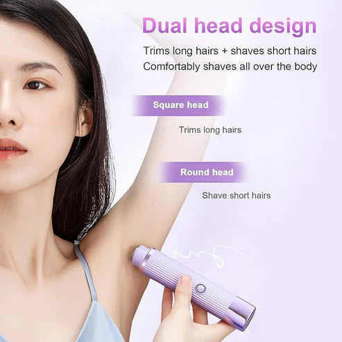 Personal using double head electric shaver for smooth shave