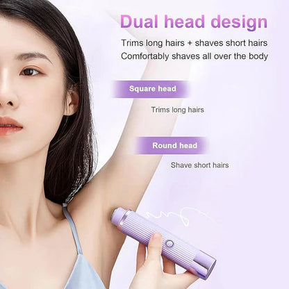 Personal using double head electric shaver for smooth shave