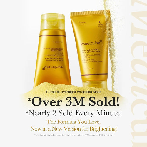 Kojic Acid Turmeric Night Wrapping Mask - Brighten Skin Overnight with Mediheal's bestselling formula, featuring over 3 million units sold globally.