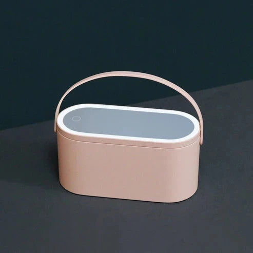 LED mirror storage box perfect for daily makeup routines