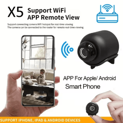 
X5 Mini Camera with HD lens and sleek design