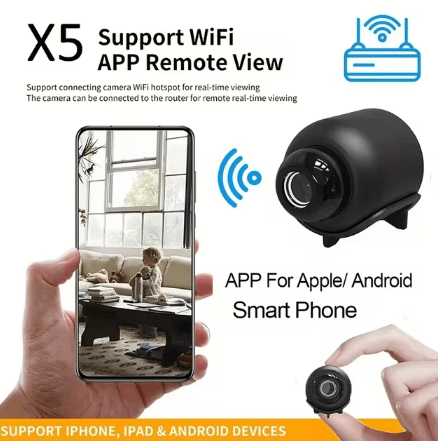 
X5 Mini Camera with HD lens and sleek design